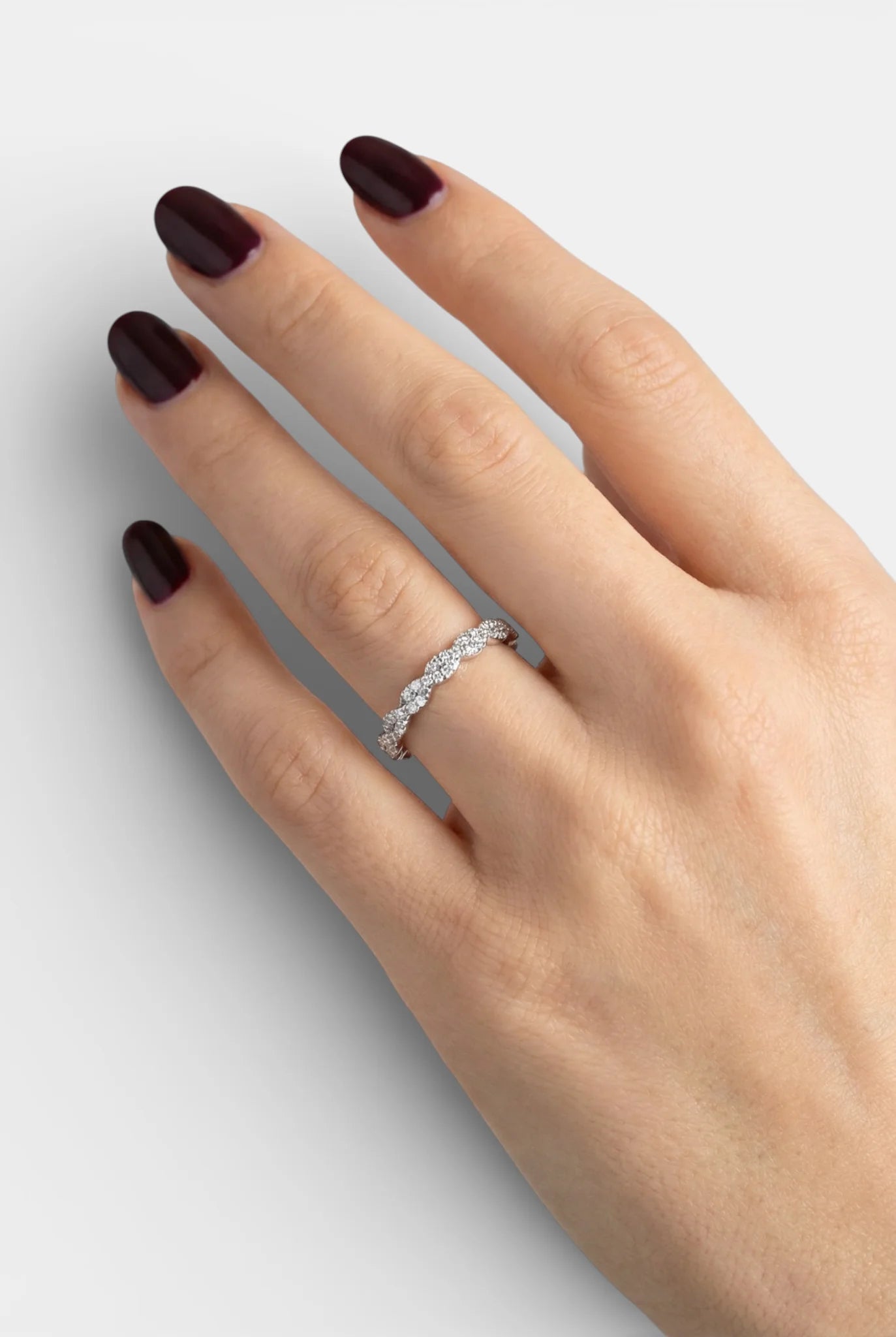 Сребърен пръстен - Бляскава Плетка