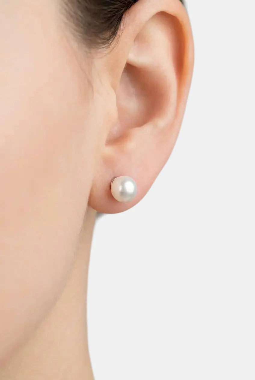 Сребърни обеци - Класическа Перла