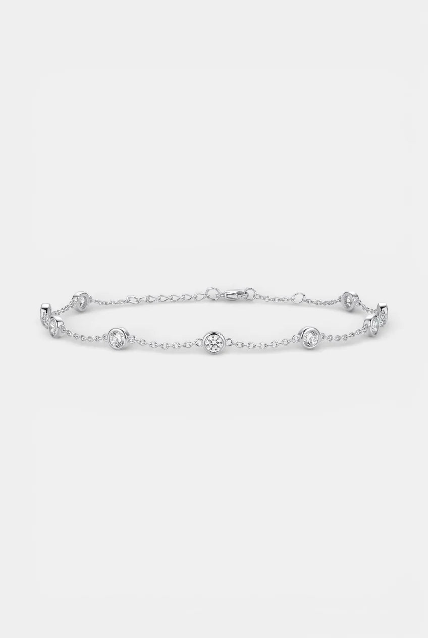 Сребърна гривна - Нежен блясък