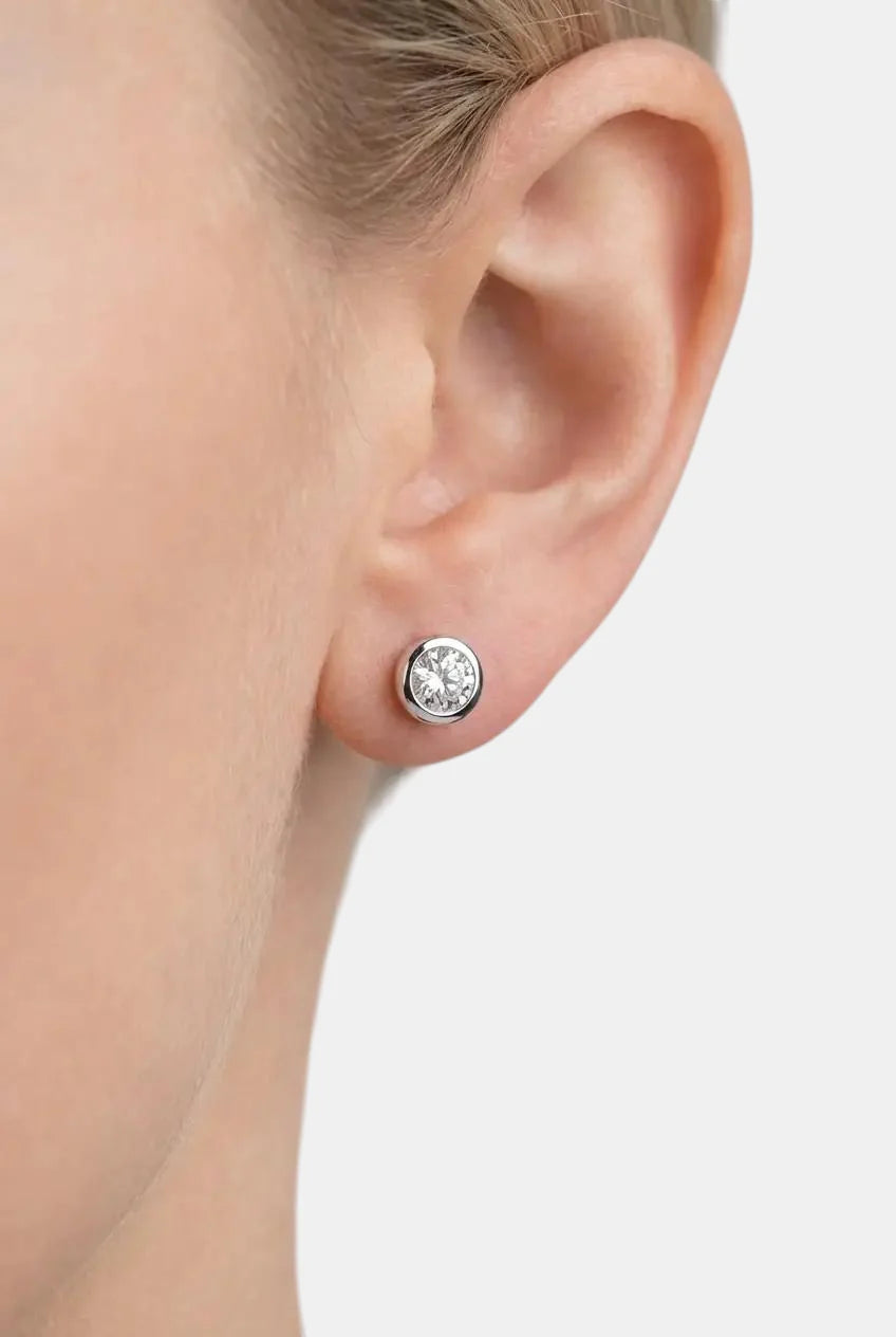 Сребърни обеци - Класически Блясък