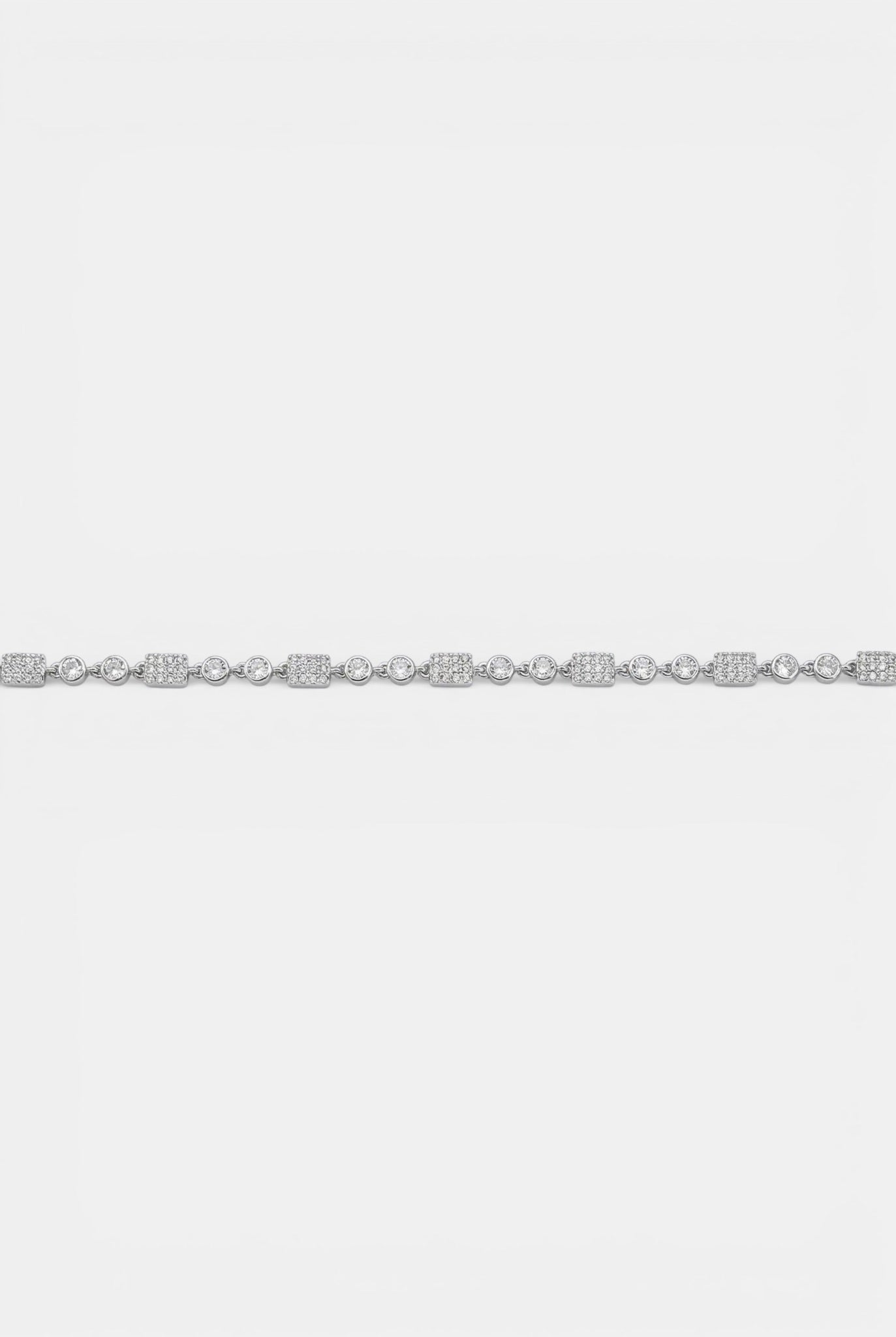 Сребърна гривна - Геометричен блясък