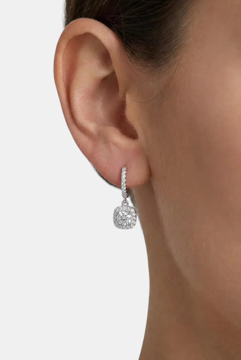 Сребърни обеци – Квадратен Блясък