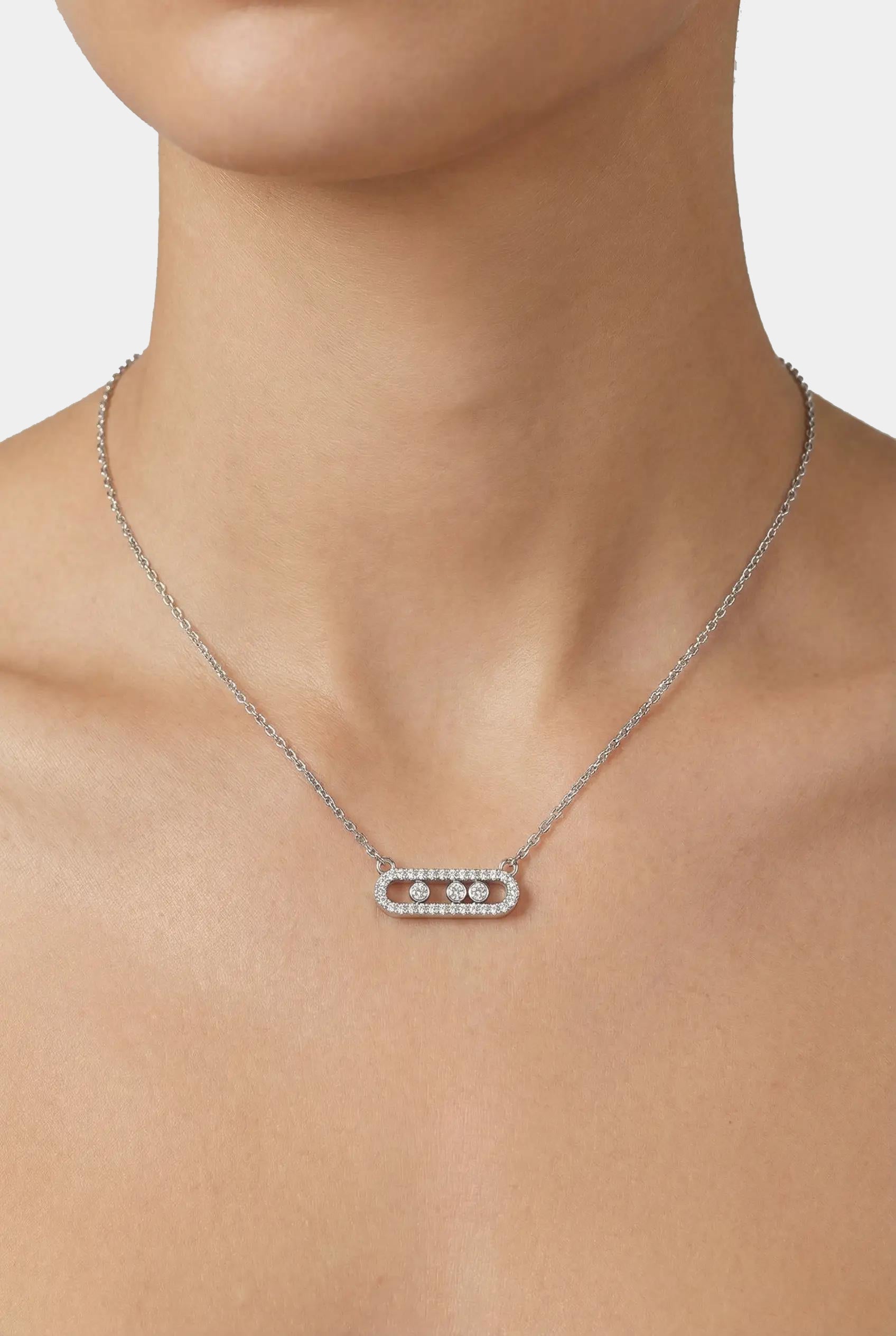 Сребърно колие - Изискан Контур