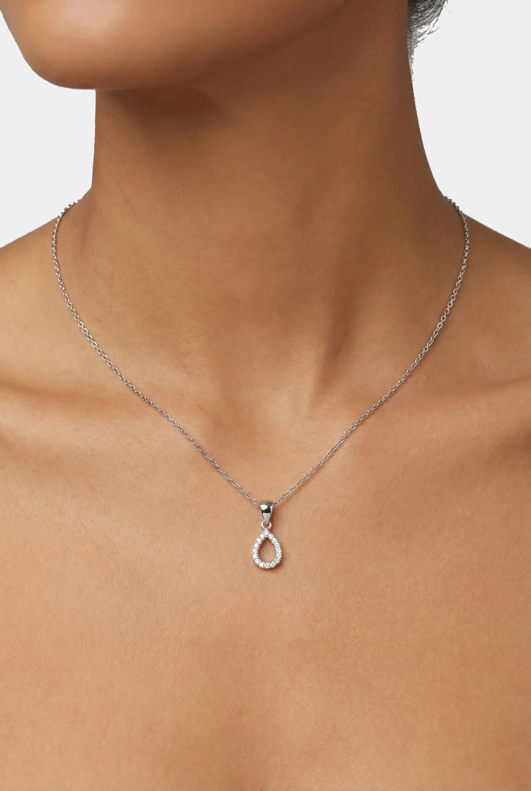 Сребърно колие - Pure Drop