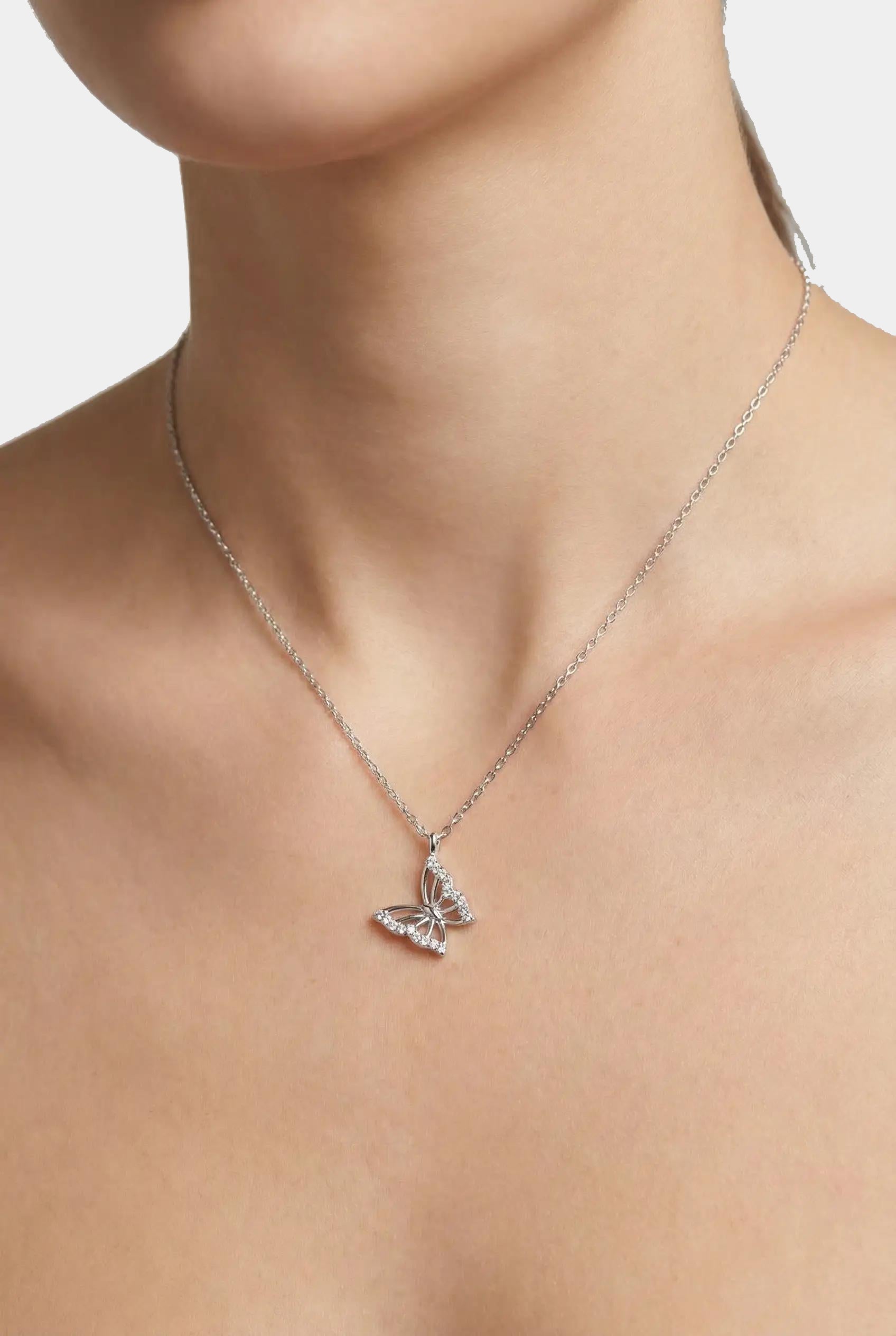 Сребърно колие - Нежна Пеперуда