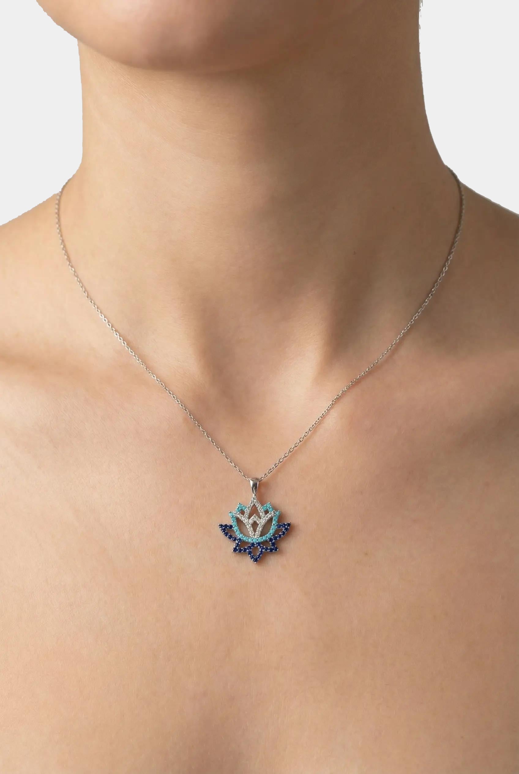 Сребърно колие - Небесен Лотос