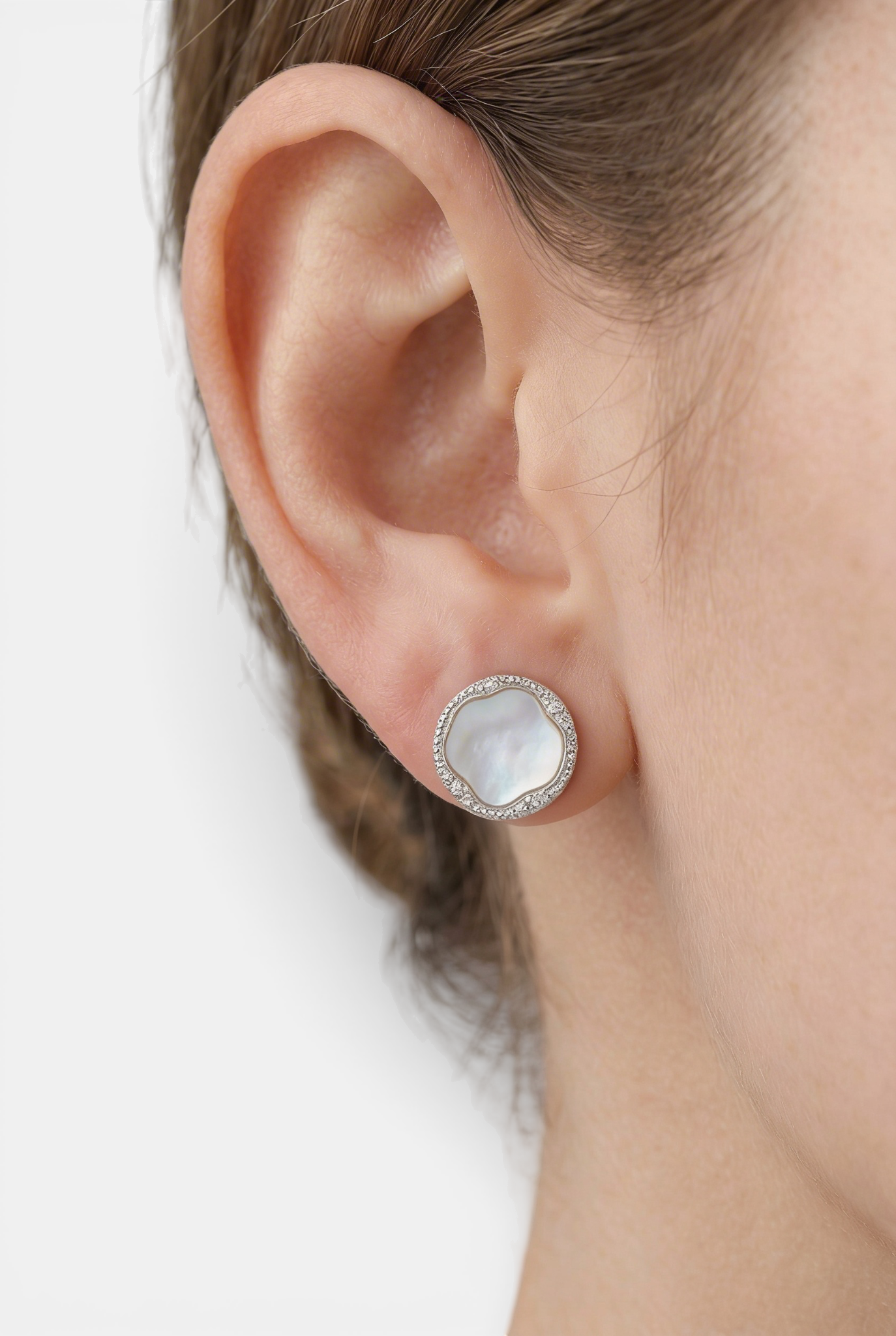 Сребърни обеци – Седефен Блясък