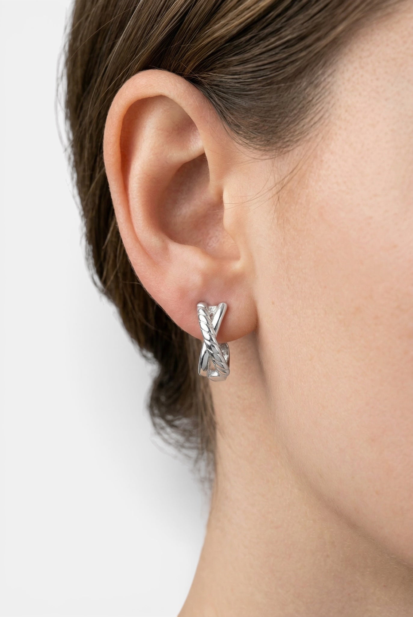 Сребърни обеци – Усукана Линия