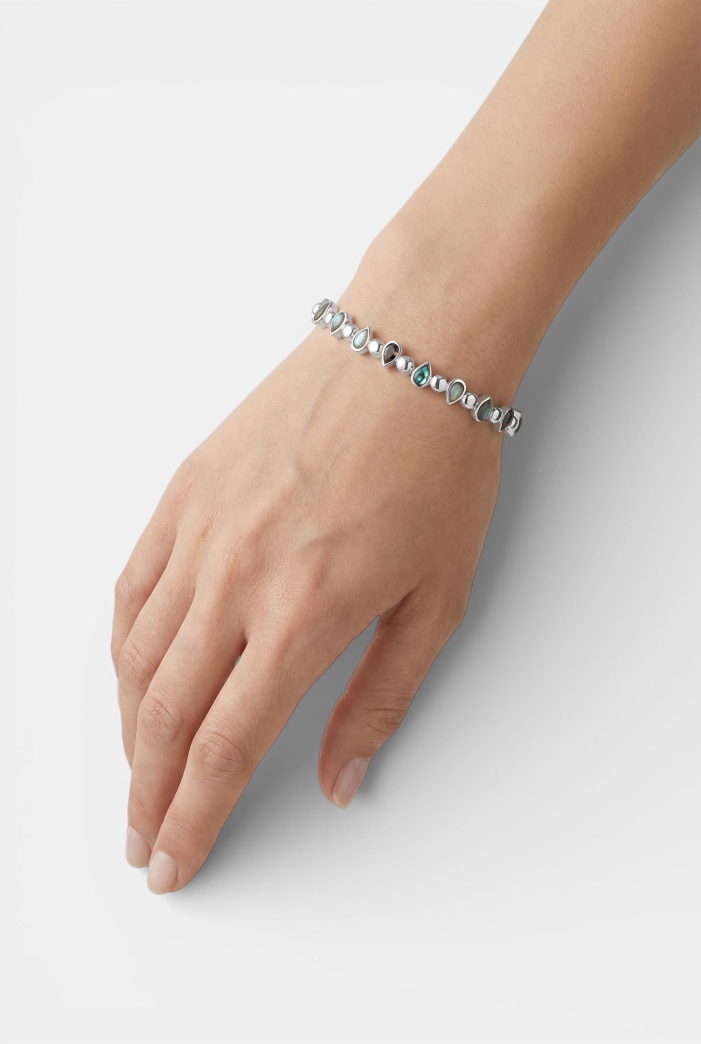 Сребърна гривна - Aqua Drops