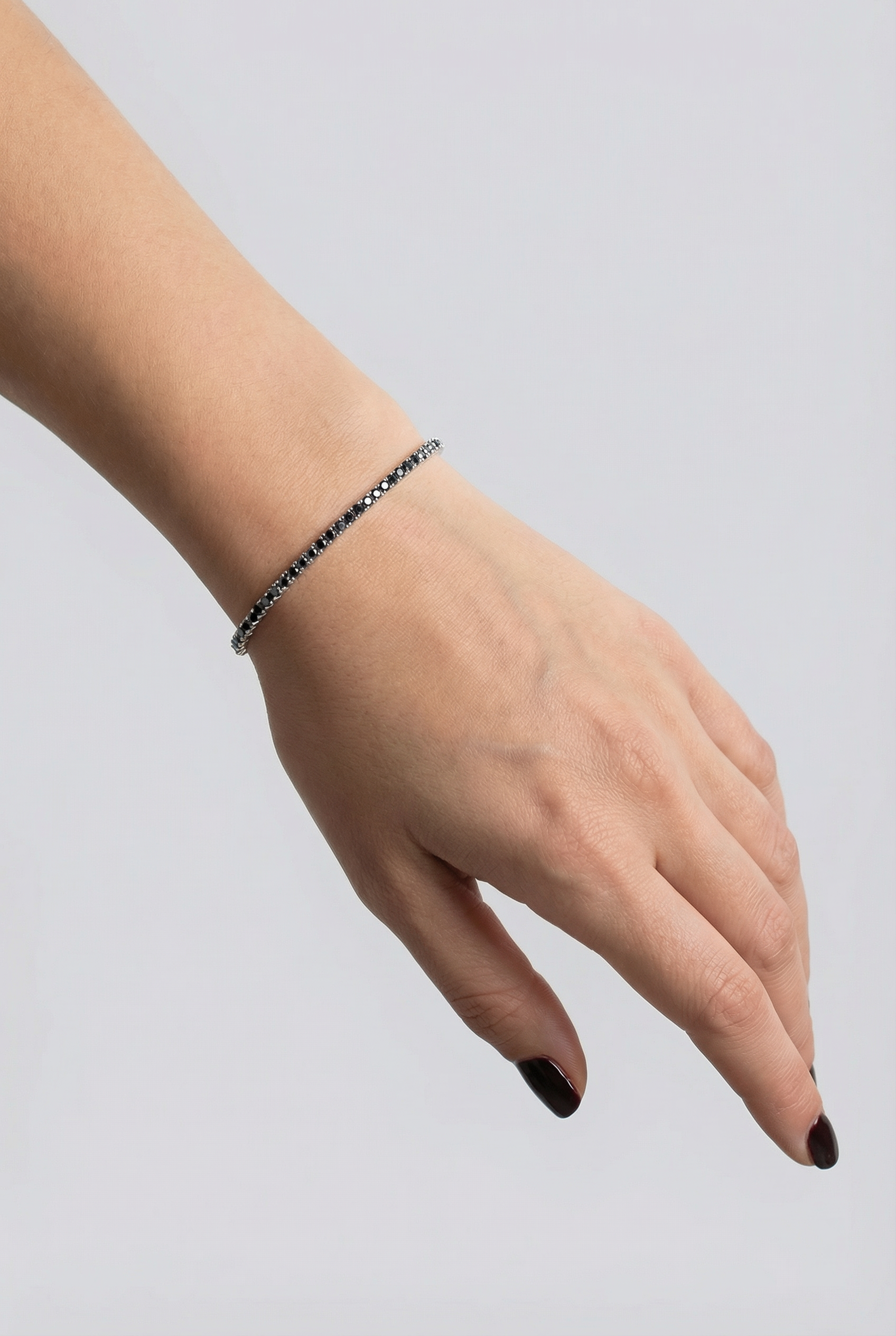 Сребърна гривна - Черен Блясък