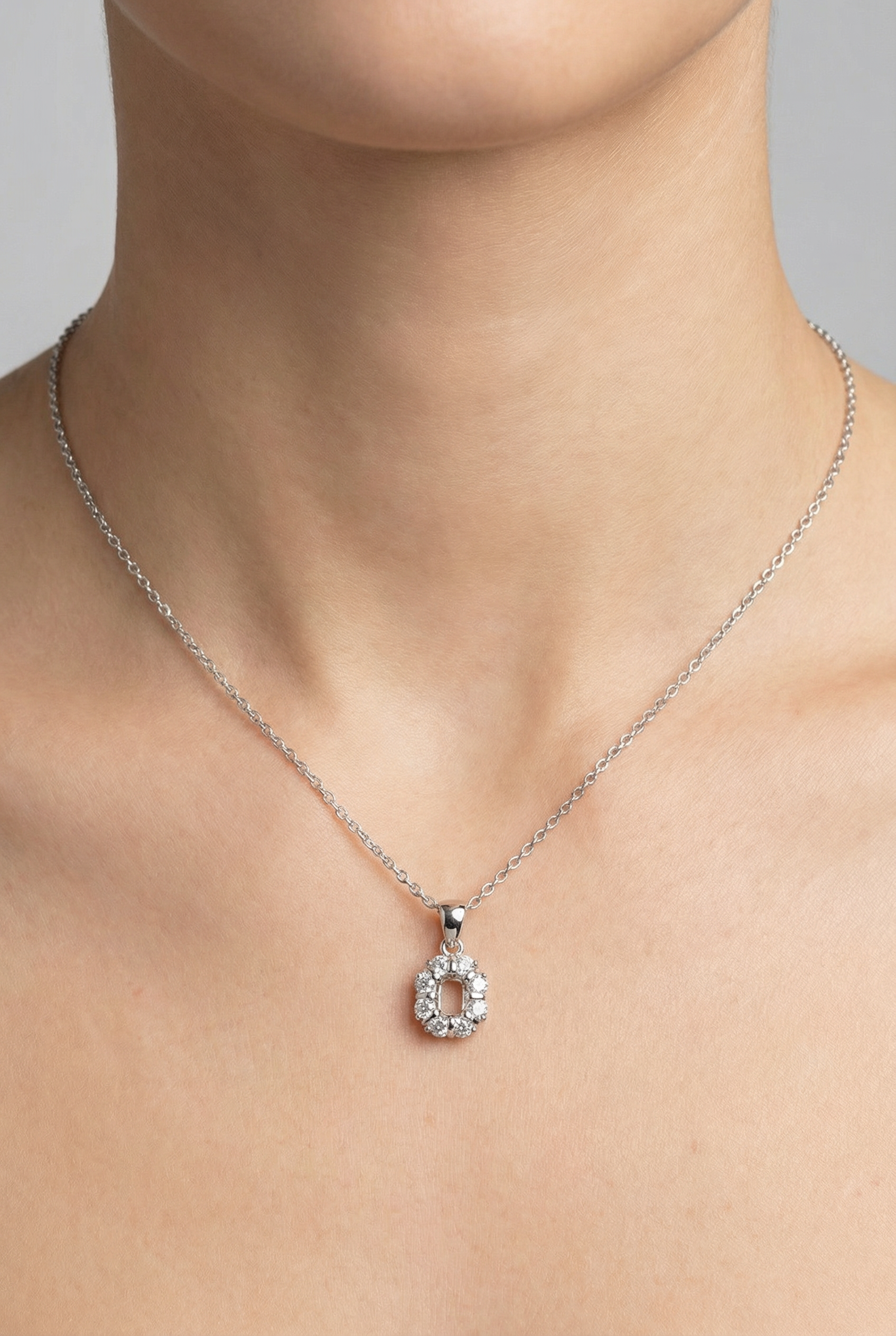 Сребърно колие - Овален блясък