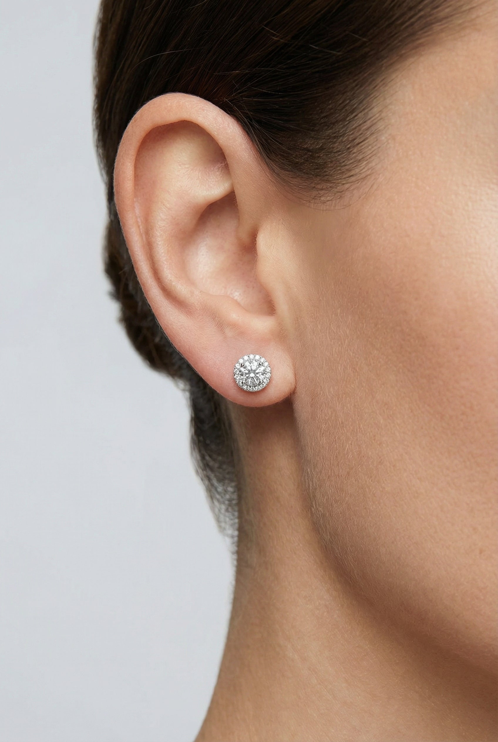 Сребърни обеци – Класик Хало