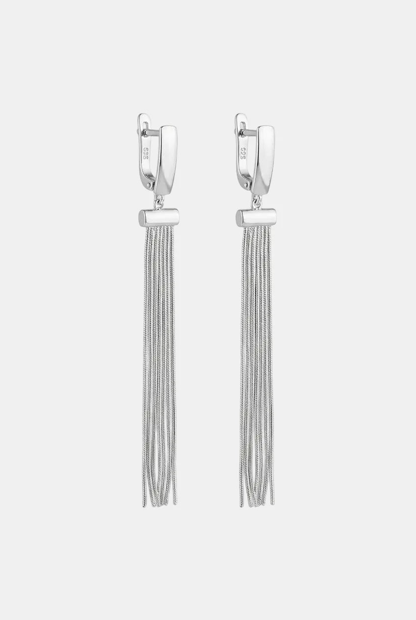 Сребърни обеци - Модерен Шлейф