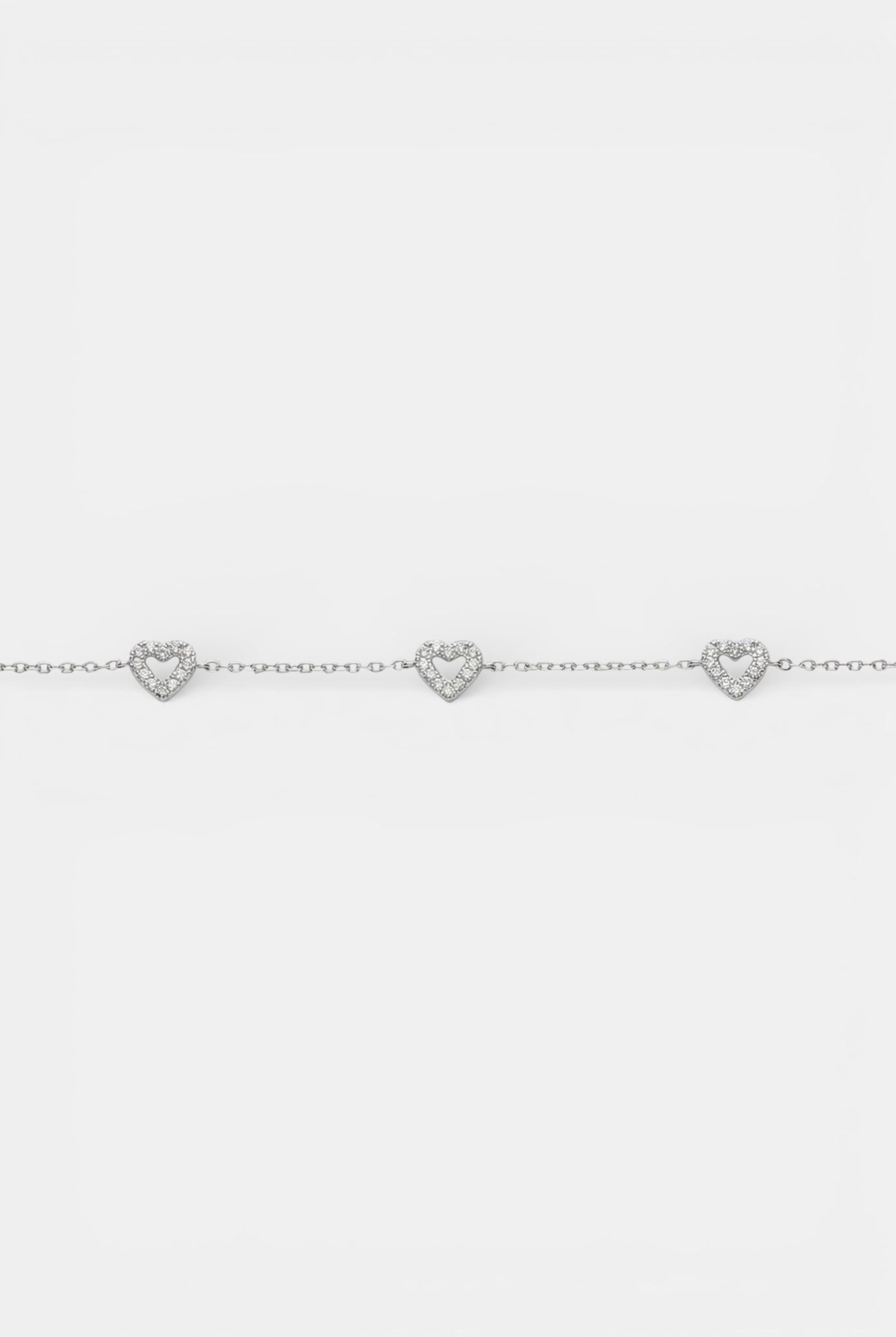 Сребърна гривна - Три Сърца