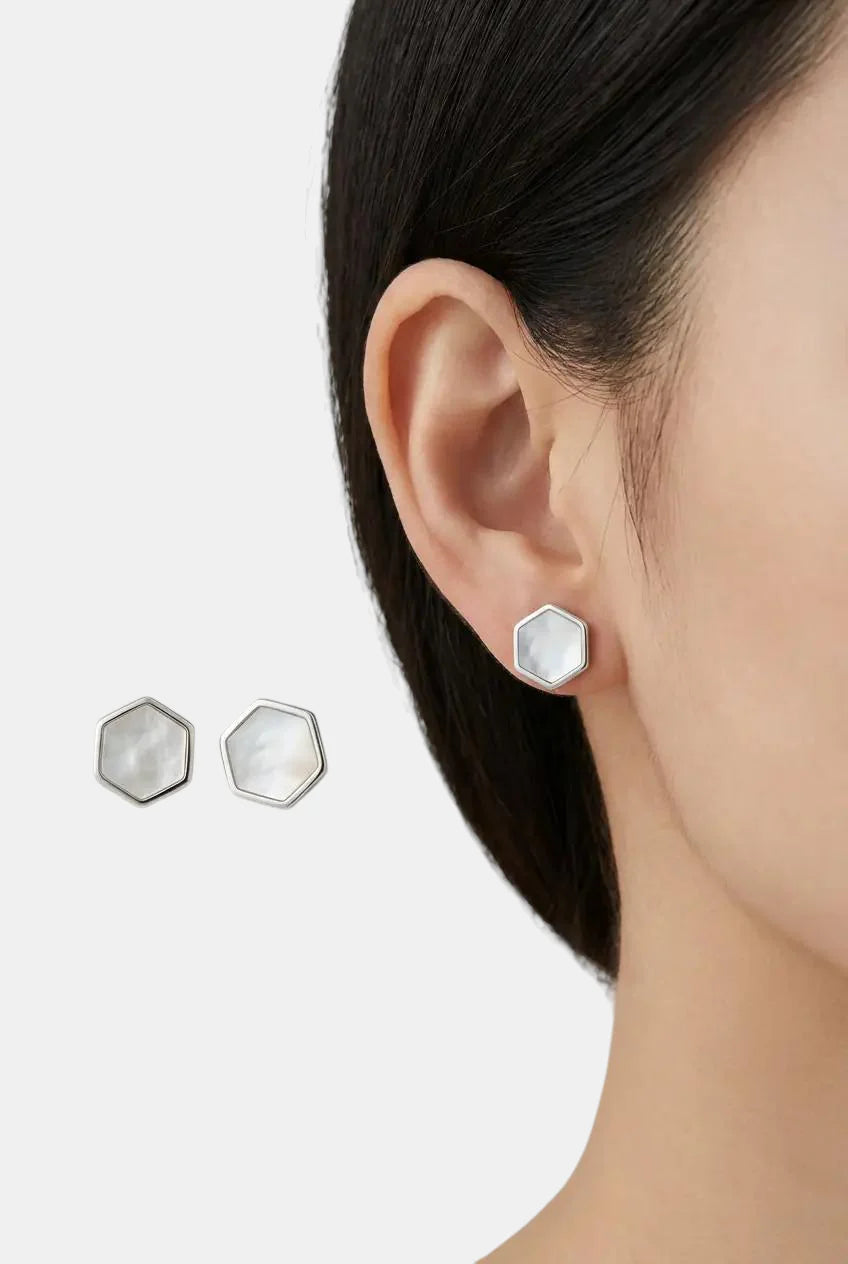 Сребърни обеци - Седефена Нежност