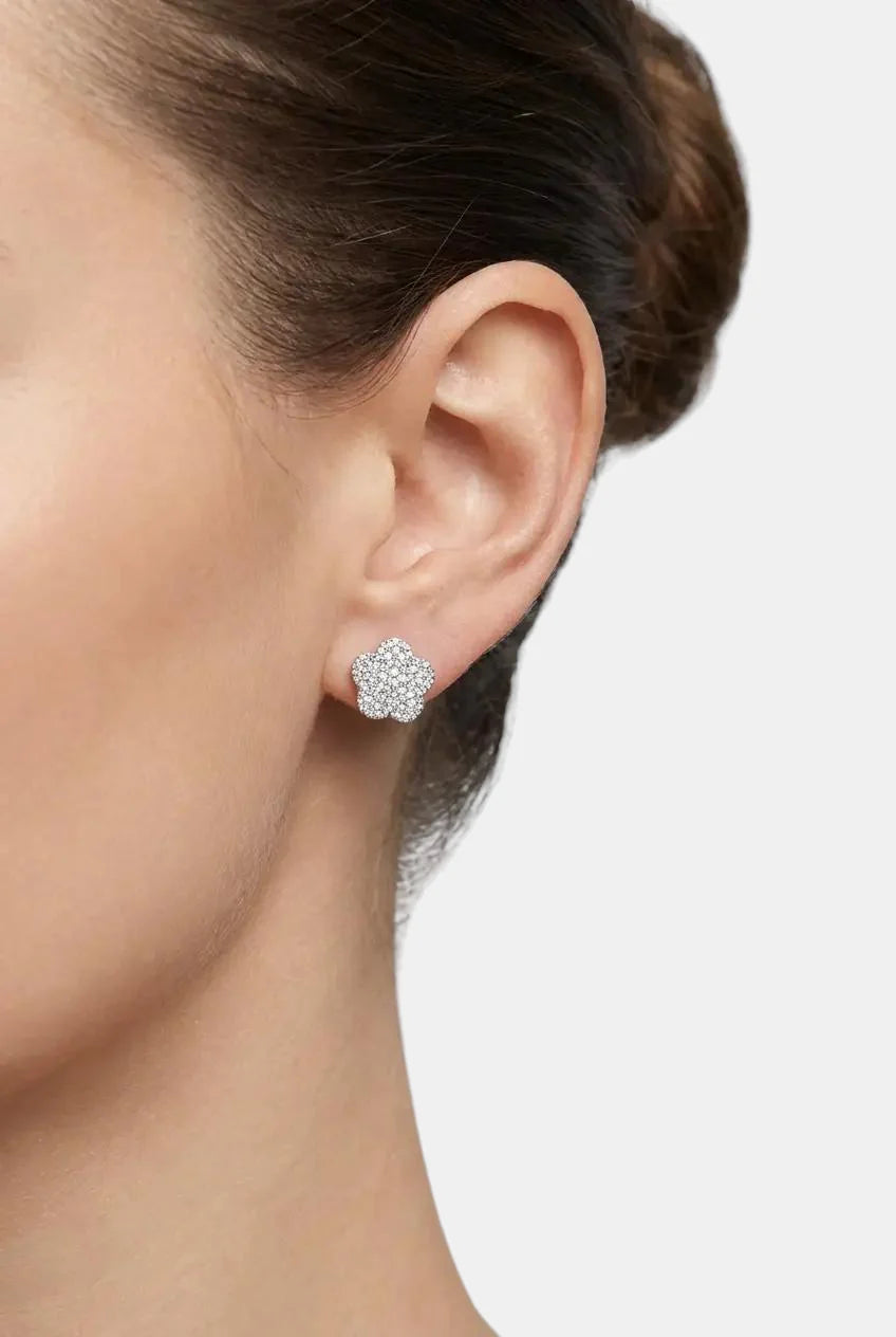 Сребърни обеци - Блестящо Цвете