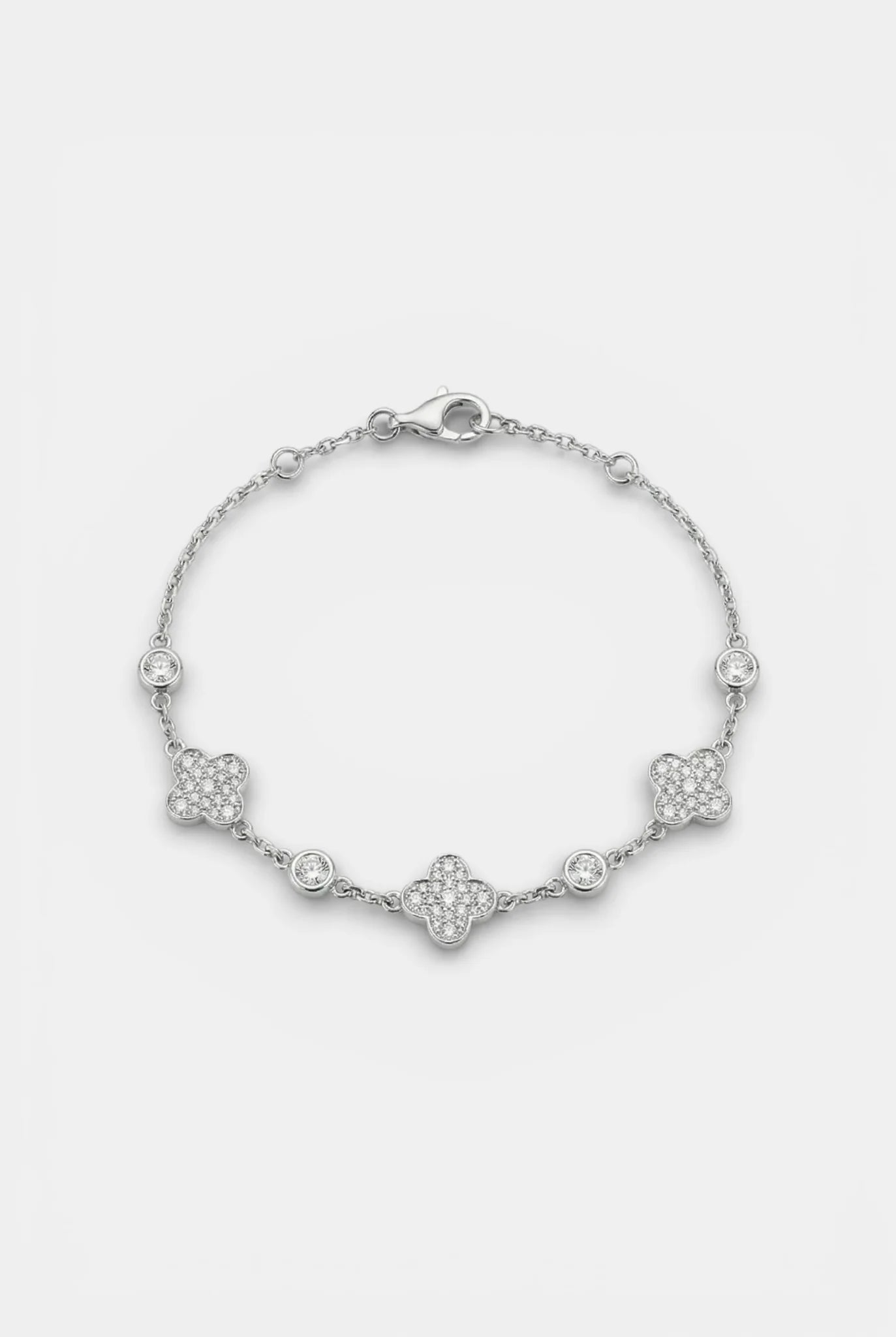 Сребърна гривна – Флорален блясък