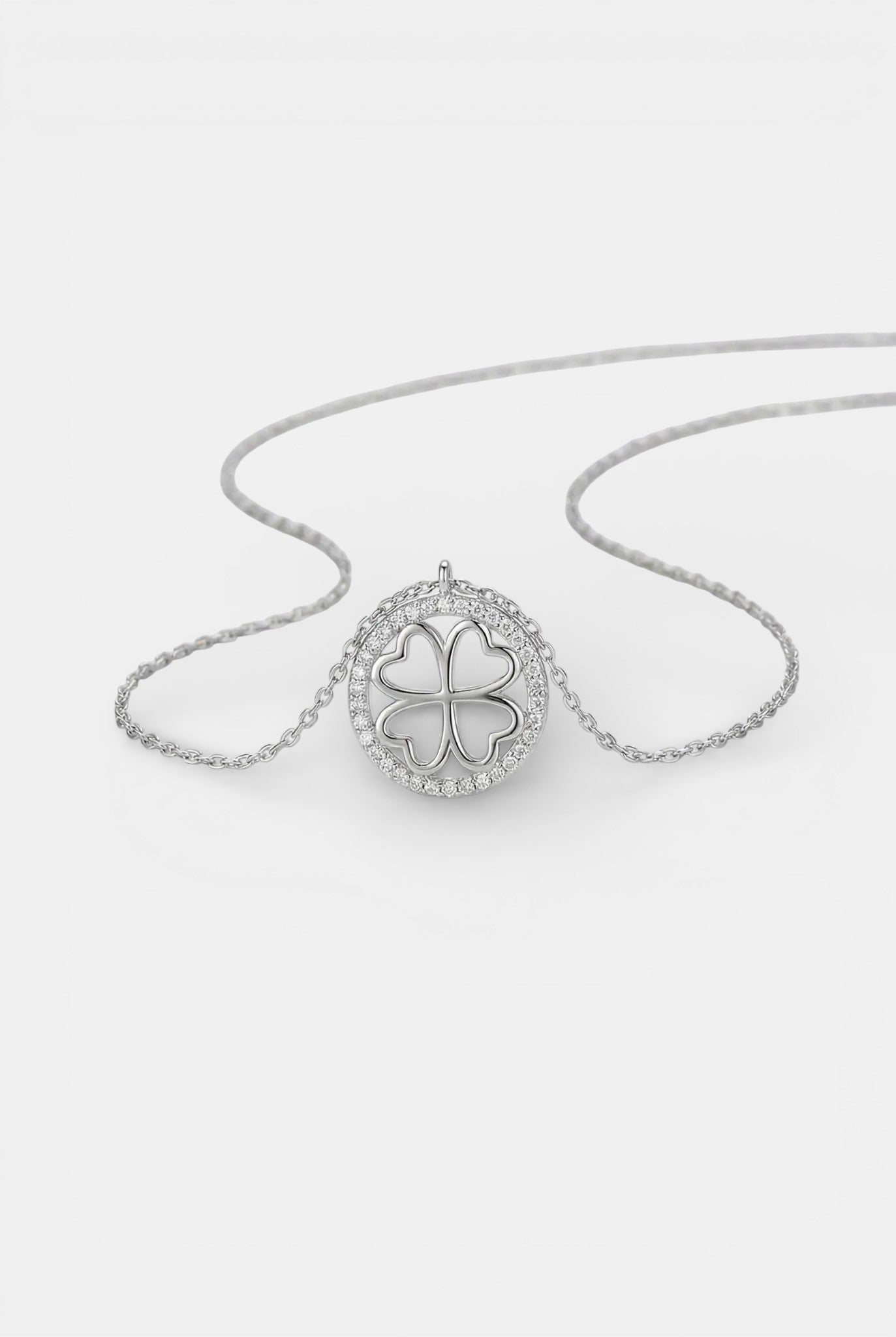 Сребърно колие - Четирилистна Хармония