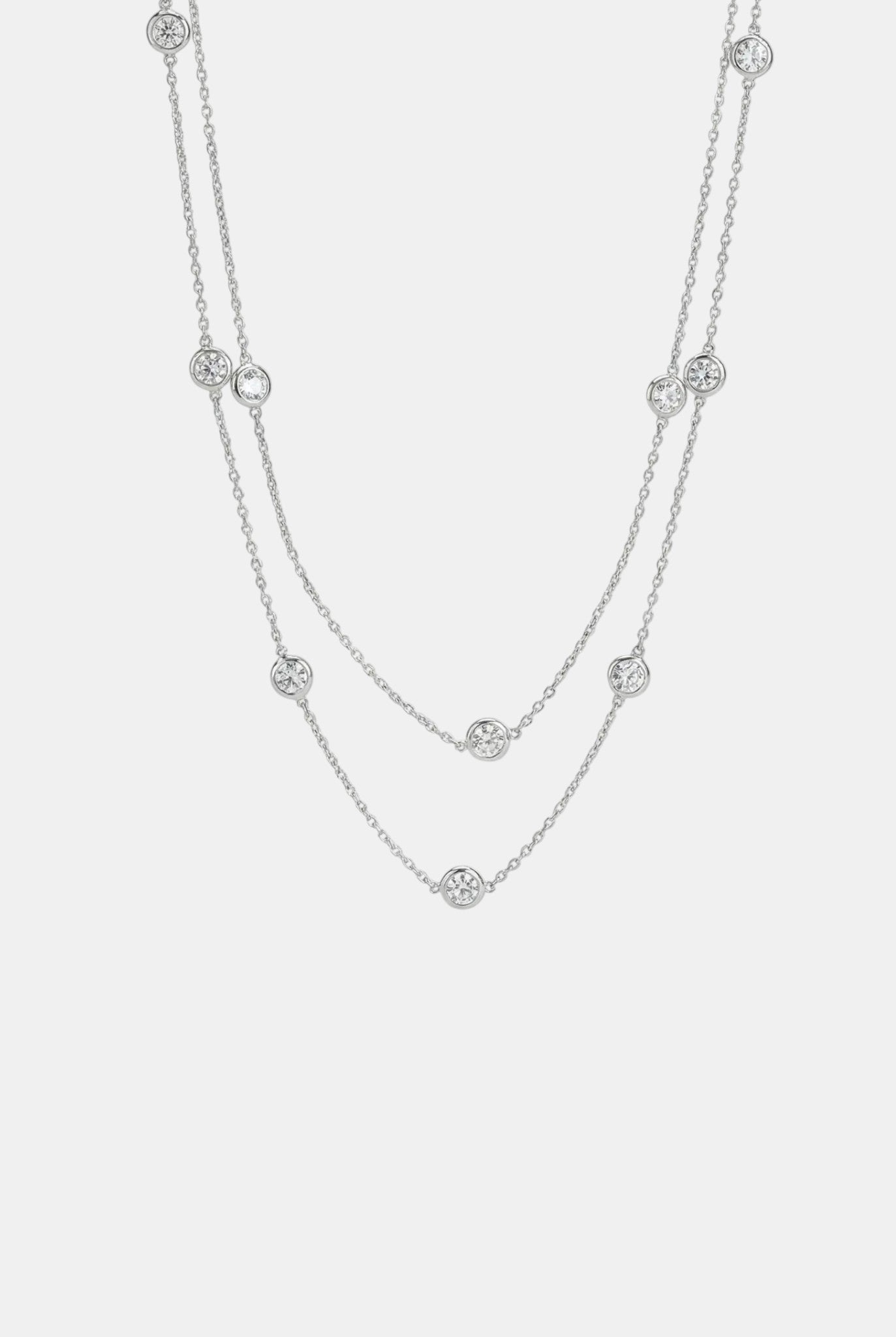 Сребърно колие - Многослоен Блясък