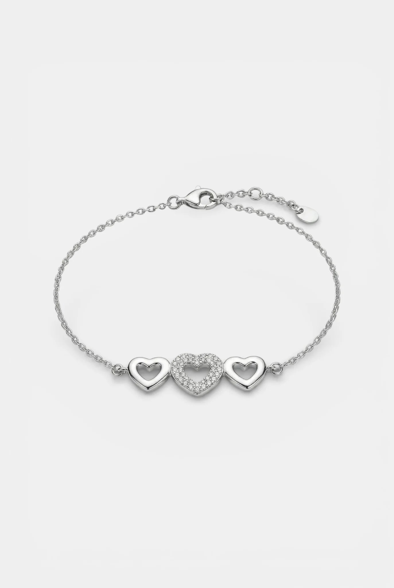 Сребърна гривна – Три Сърца