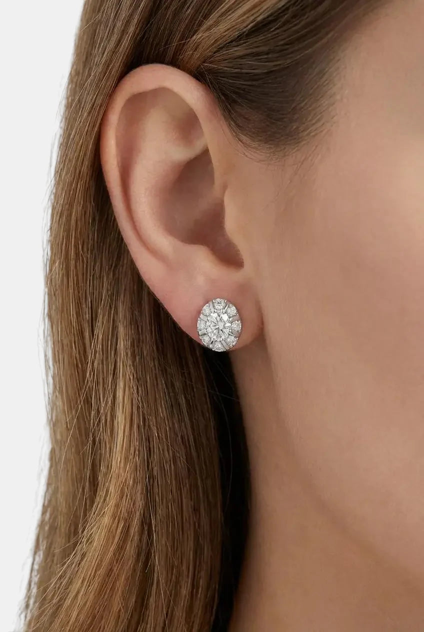 Сребърни обеци - Овален Блясък